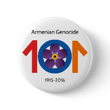 Genocidio armenio 101 años de botón conmemorativo