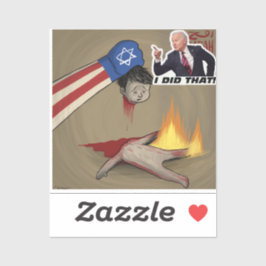 Genocidio contra el Pegatina de los biden