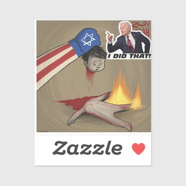 Genocidio contra el Pegatina de los biden (Hoja)