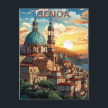 Génova, Italia, una postal de una ciudad con y un<br><div class="desc">Génova,  Italia,  un cartel de una ciudad y un azul</div>