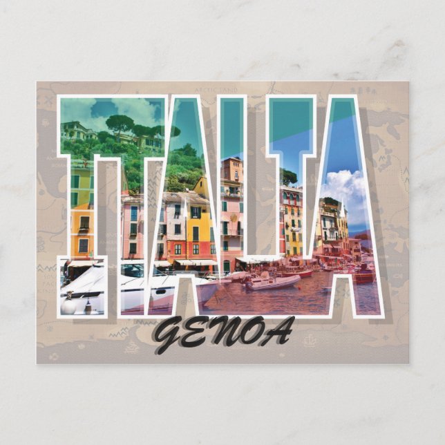 Génova, postal italiana (Anverso)