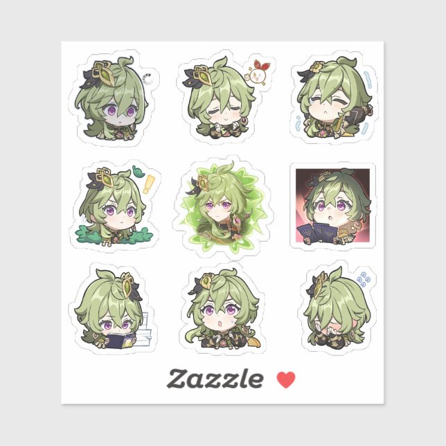 Genshin Impact Collei Pegatinas (Hoja)