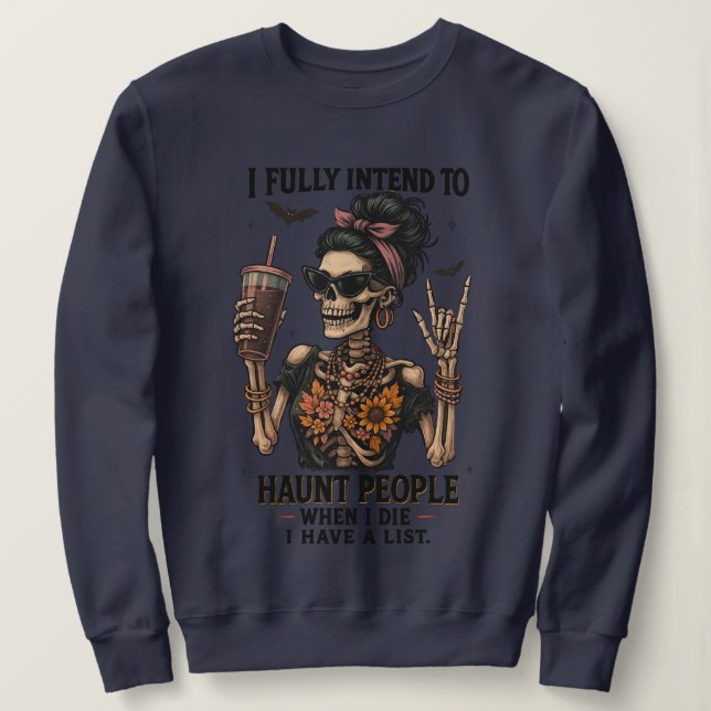 "Gente de congoja" Sudadera más fría de Halloween (Anverso del diseño)