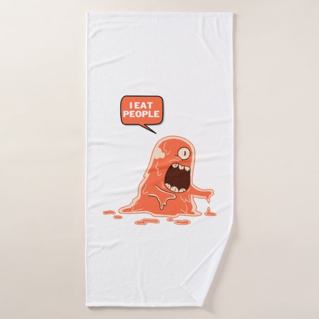 gente de los monstruos come (Toalla de baño)