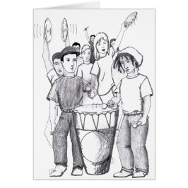 Gente del baile del tambor de los ritmos