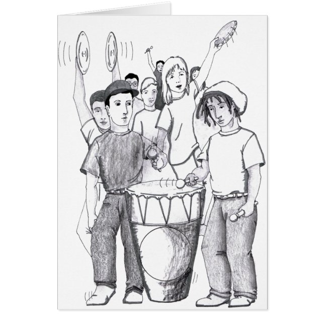 Gente del baile del tambor de los ritmos (Frente)