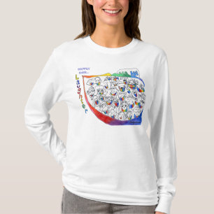 Gente del dibujo animado que ríe la camiseta