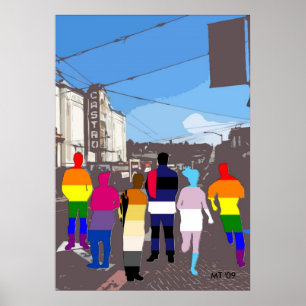 Gente del orgullo GLBT en la impresión de arte #2 