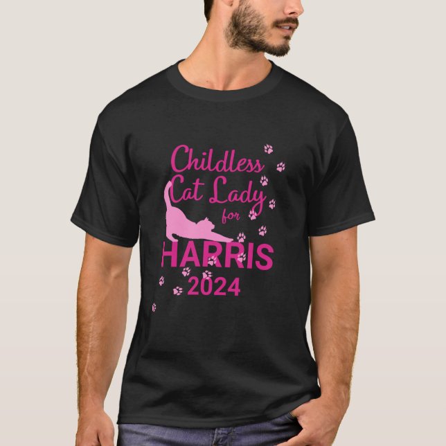 Gente sin hijos para la camiseta Harris 2024 (Anverso)