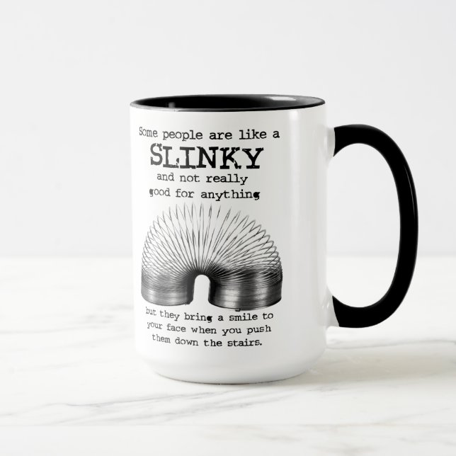 Gente Slinky Taza Divertida Humor (Derecha)