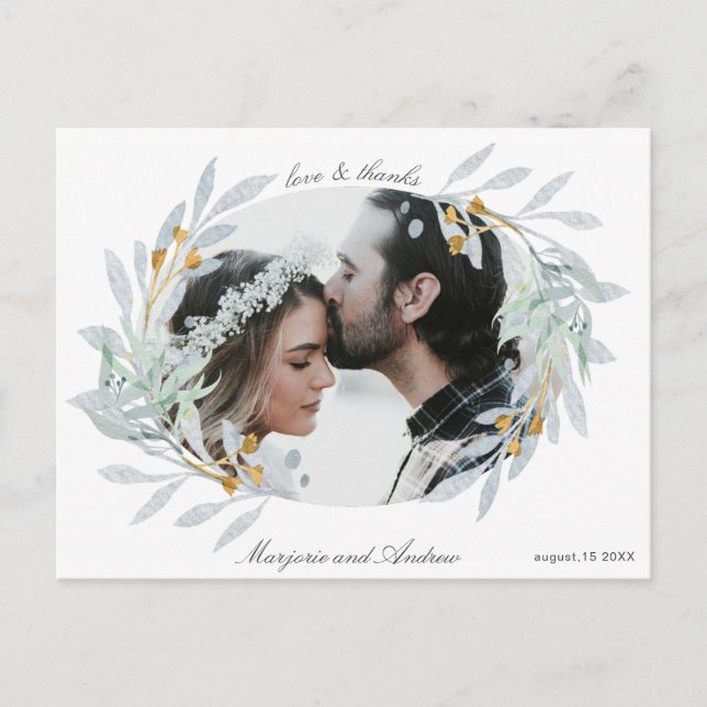 Gentle Botanics | Tarjeta de agradecimiento con fo (Anverso)