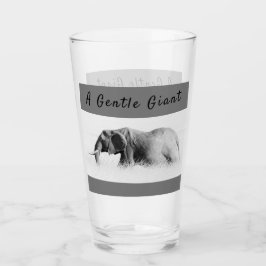 Gentle Giant Elephant foto de alta clave con texto