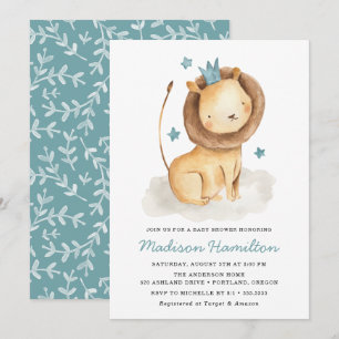 Gentle Lion Invitación para Baby Shower