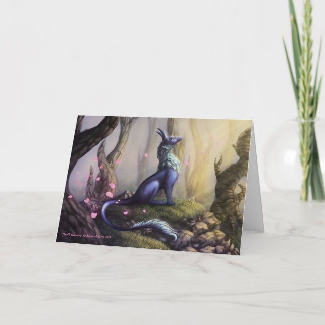 "Gentle Morning" por Kaiya Wells - tarjeta en blan (Anverso)