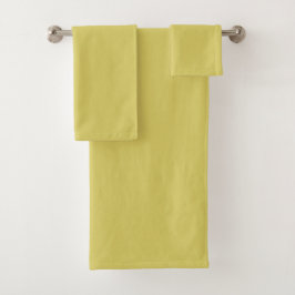 Gentle Warm Yellow Decorative Bath Towel Set