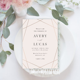 Geo Frame EDITABLE COLOR Invitación a matrimonio G