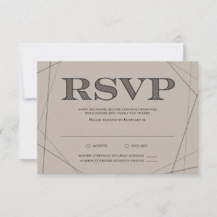 Geo Moderno Bar / Tarjeta RSVP Bat Mitzvah