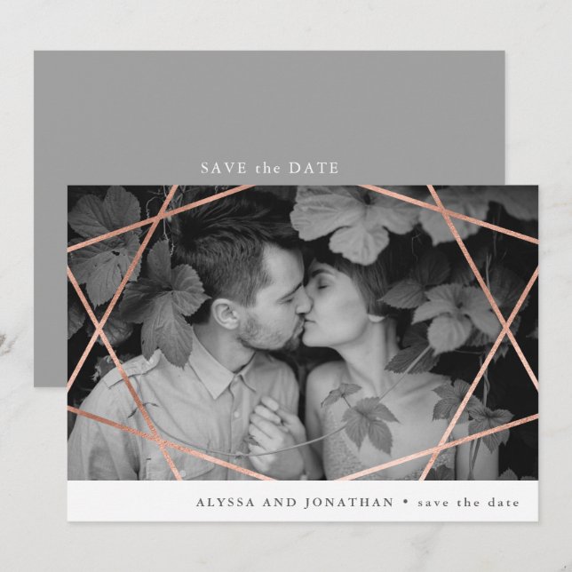 Geo Wedding | Falso Cobre con Foto para Anuncio de (Anverso / Reverso)