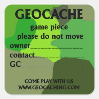 Geocache ID pegatina