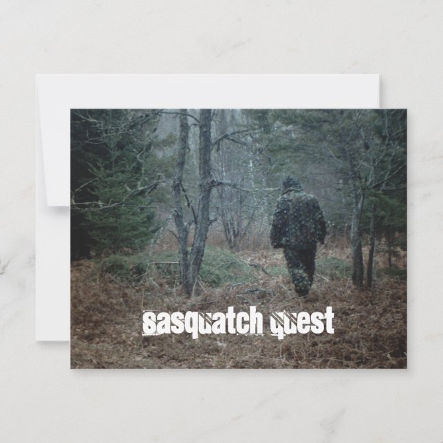 Geocaching Sasquatch Quest Invitaciones de fiesta  (Anverso)