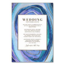 Geode Agate Gemstone Boda Insertar tarjetas