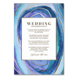 Geode Agate Gemstone Boda Insertar tarjetas