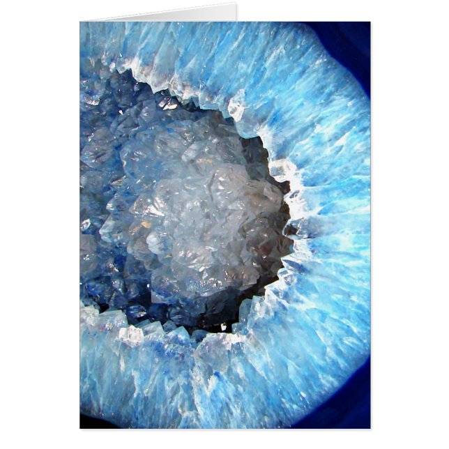 Geode de cristal azul de caída (Frente)
