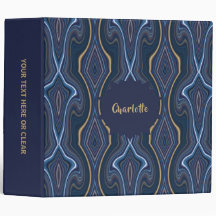 Geode de resumen moderno de oro azul personalizado