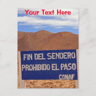 Geoglifos de Atacama, Chile Postal personalizable