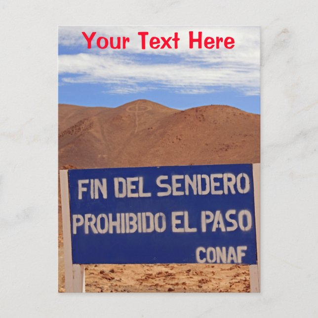 Geoglifos de Atacama, Chile Postal personalizable (Anverso)