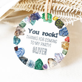 Geología Cumpleaños Dig Fiesta Etiquetas Círculo F