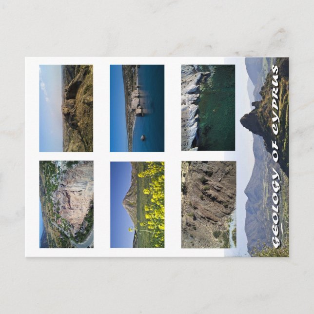 Geología de la postal de chipre (Anverso)