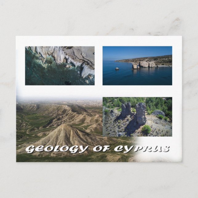 Geología de la postal de Chipre (Anverso)