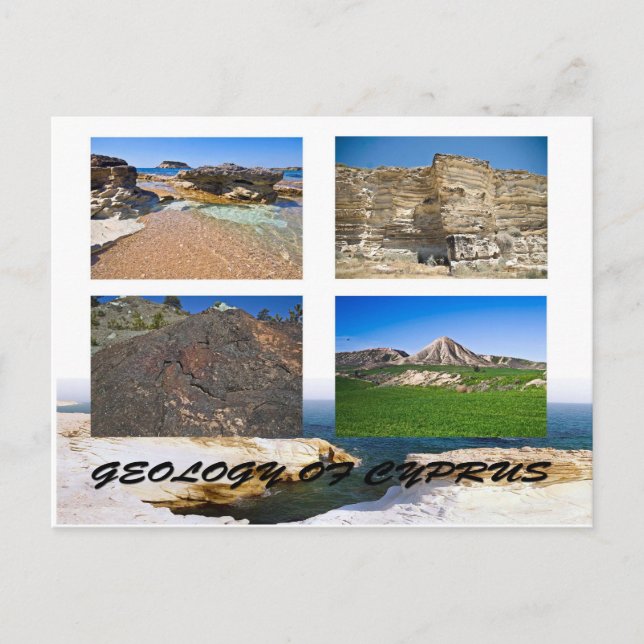 geología de la postal de chipre (Anverso)