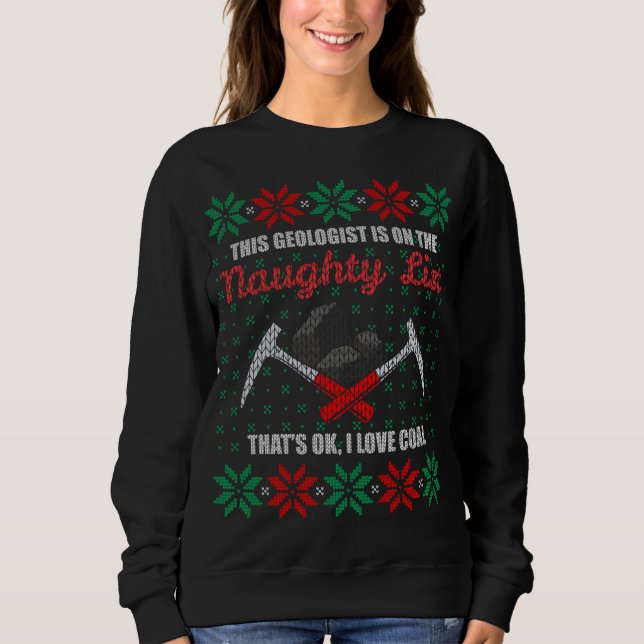 Geología divertida Geología Navidades feos Sweater (Anverso)