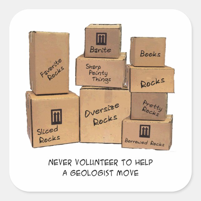 Geólogo Pegatina del humor móvil (Anverso)