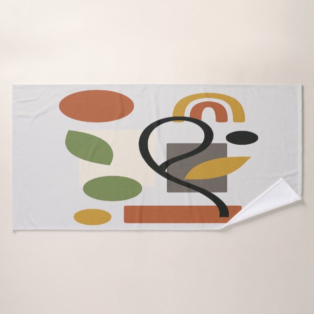Geometría Botánica Contemporánea (Toalla de baño)