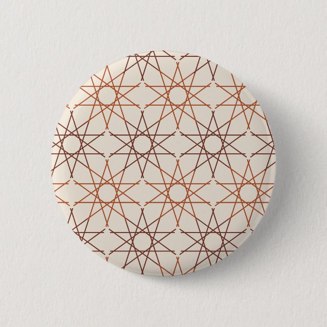 Geometría de estrella quíntuple marfil Siena Botón (Anverso)