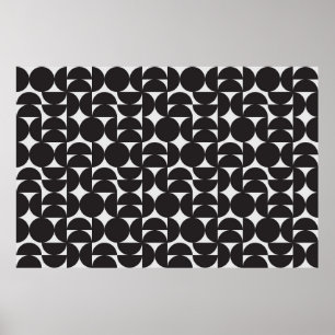 geometría de forma de arte monocromático patrón de