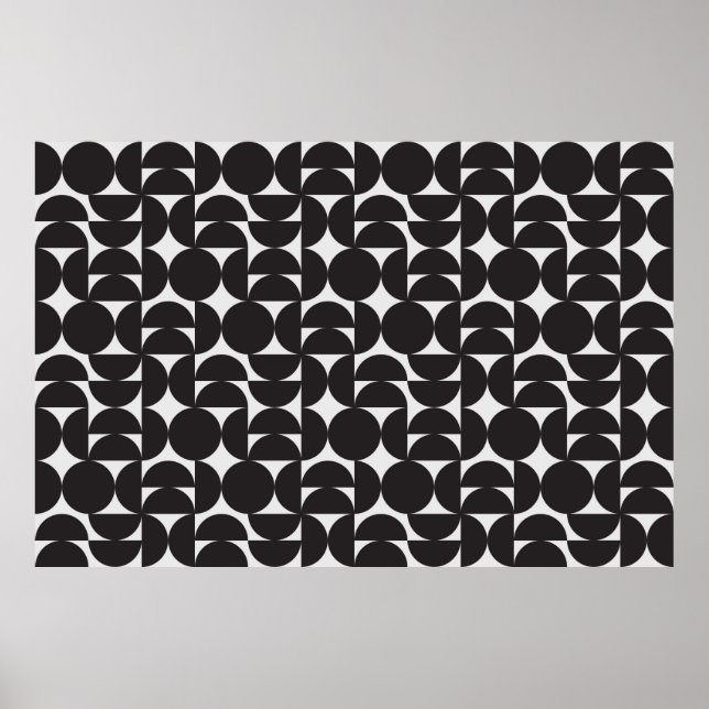 geometría de forma de arte monocromático patrón de (Frente)