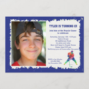 Geometría de hockey - Invitación de foto