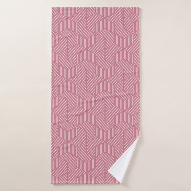 Geometría de línea: textura vintage moderna (Toalla de baño)
