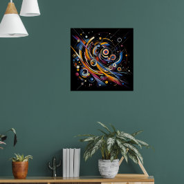 Geometría de órbita cósmica - Arte abstracto de cí