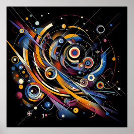 Geometría de órbita cósmica - Arte abstracto de cí