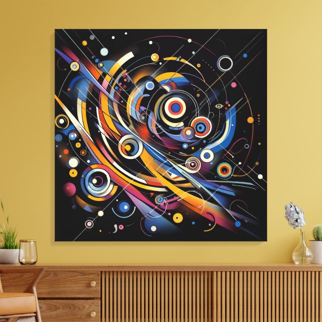 Geometría de órbita cósmica - Arte abstracto de cí (Insitu (Sala de estar))