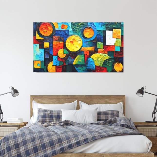 Geometría de sueños vibrantes: arte abstracto mode (Insitu(Dormitorio))