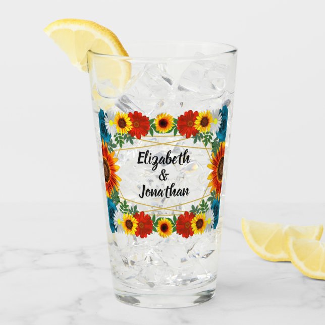 Geometría florística de verano en el patio trasero (Anverso (hielo))