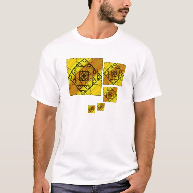 Geometría fractal Camisa Ligera para Hombres (Anverso)