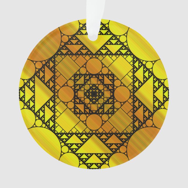 Geometría fractal Ornamento acrílico (Anverso)