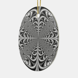 Geometría gótica en ornamento monocromo